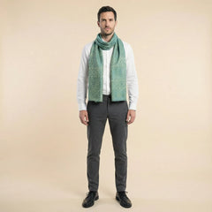 Teal Luxury Scarf | Handwoven Artisan Crafted