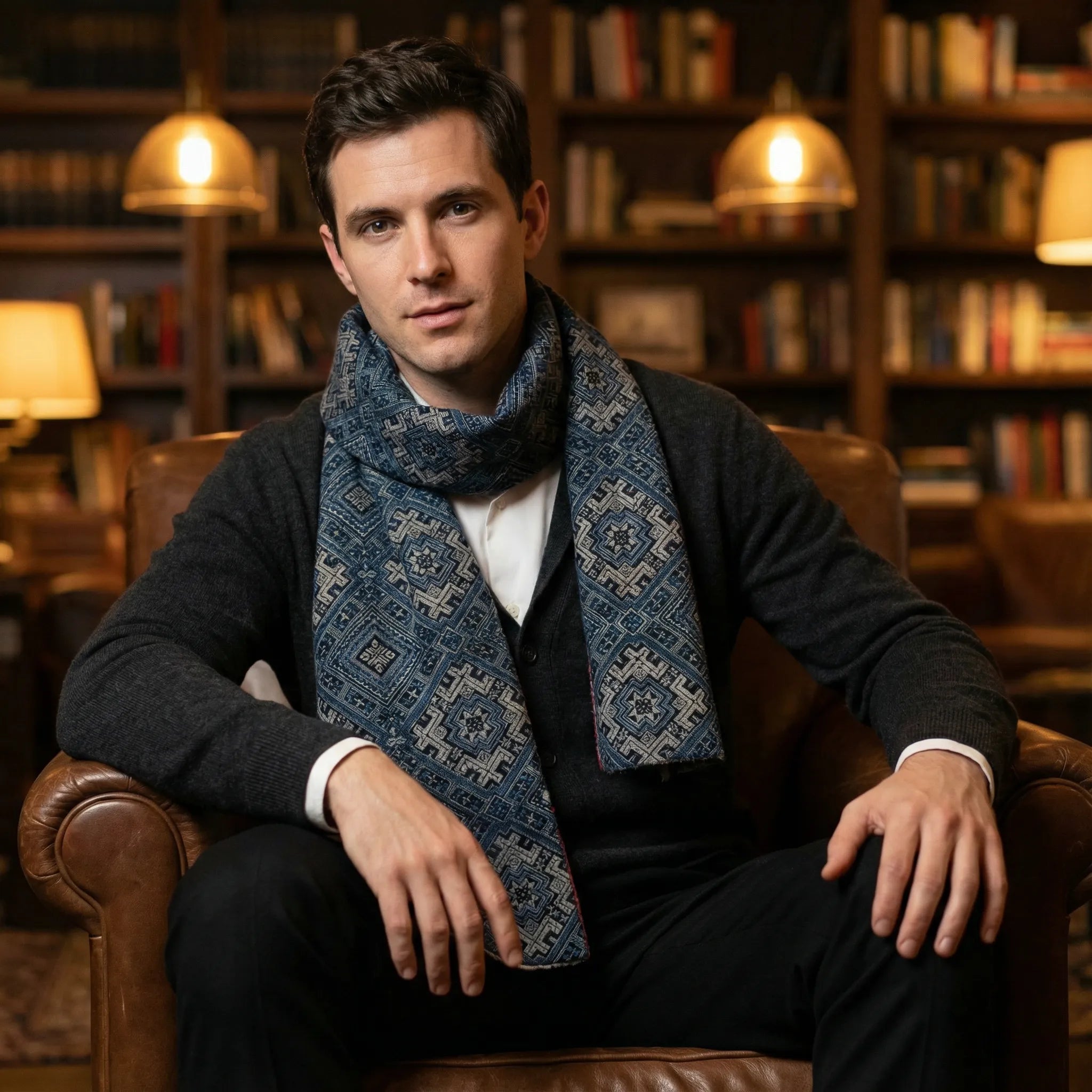 Black Luxury Scarf | Handwoven Artisan Crafted