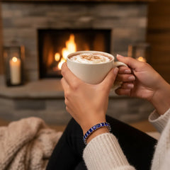 Bracelet de tennis Princess Lab en saphir bleu royal et vermeil en or blanc 18 carats