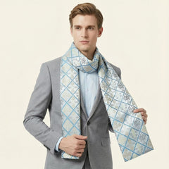 Silver Luxury Scarf | Handwoven Artisan Crafted