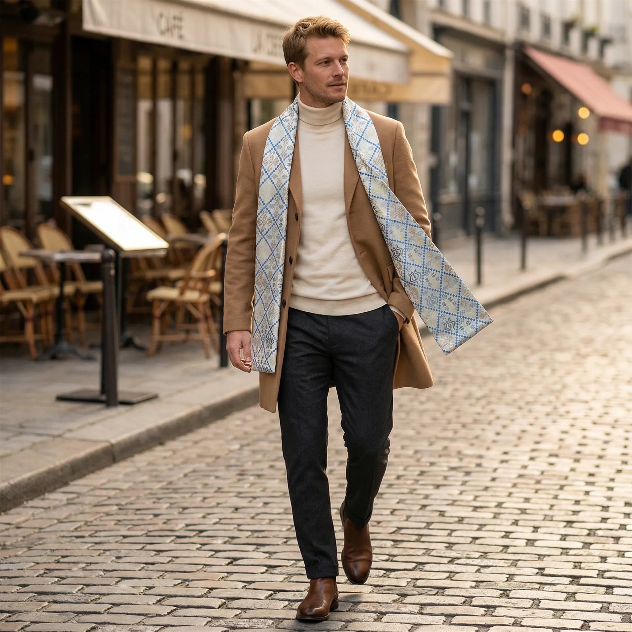 Silver Luxury Scarf | Handwoven Artisan Crafted