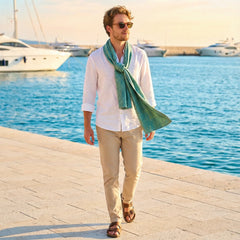 Teal Luxury Scarf | Handwoven Artisan Crafted