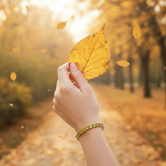 Tennisarmband mit smaragdgeschliffenem (6x4mm) gelbem Laborsaphir in 18K Roségold-Vermeil